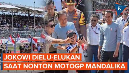 Momen Jokowi Diserbu Penonton MotoGP Mandalika 2024