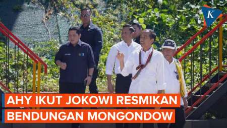 Momen AHY Dampingi Presiden Resmikan Bendungan Mongondow