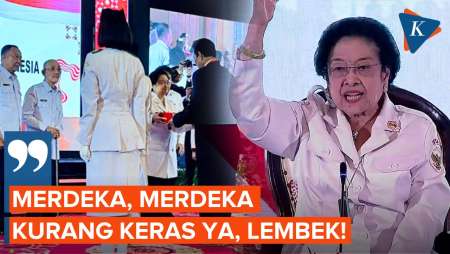 Momen Megawati Pidato Berapi-api dan Teriak 