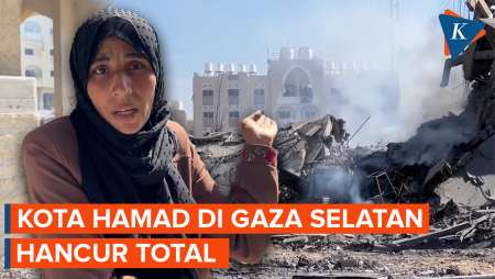 Penampakan Kota Hamad Usai Dibombardir Israel