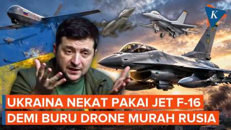 Ukraina Nekat Pakai Jet Tempur F-16 Jutaan Dollar Demi Tembak Drone Murah Rusia