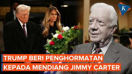 Momen Trump Didampingi Melania Beri Penghormatan Terakhir ke Jimmy Carter