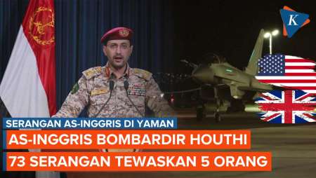 Houthi Ungkap 73 Serangan AS-Inggris Tewaskan 5 Orang