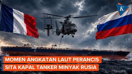 Detik-detik Angkatan Laut Perancis Sita Kapal Tanker Minyak Armada Bayangan Rusia