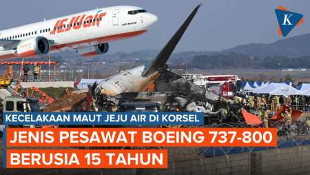 Kecelakaan Maut Jeju Air, Jenis Pesawat Boeing 737-800 Berusia 15 Tahun