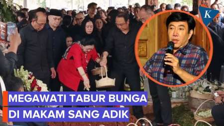 Momen Megawati Antar Adik ke Peristirahatan Terakhir