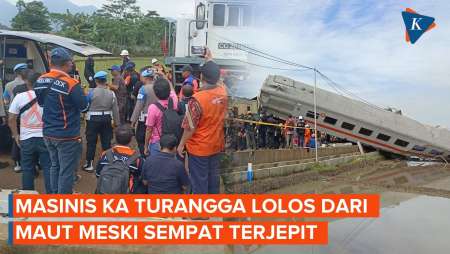 Masinis KA Turangga Selamat, Sempat Terjepit dan Tak Merespons