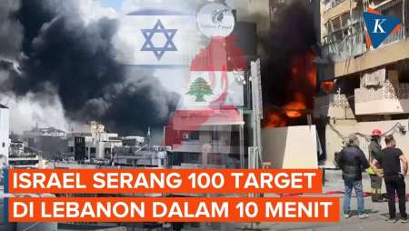 Israel Gempur 100 Target Di Lebanon Dalam 10 Menit, 254 Orang Tewas