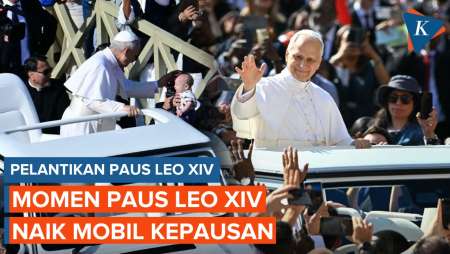 Paus Leo XIV Dilantik, Naik Mobil Kepausan