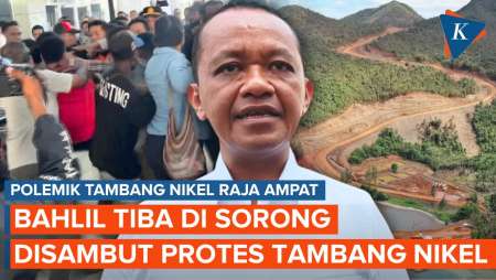 Detik-detik Bahlil Disambut Protes Tambang Nikel Raja Ampat Saat Tiba di Sorong Papua