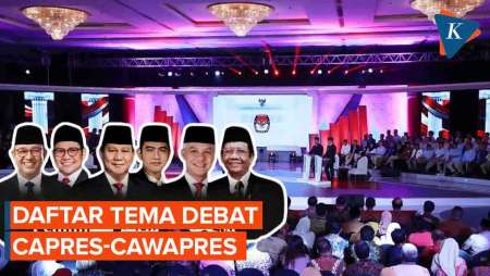 KPU Umumkan Daftar 5 Tema Debat Capres 2024