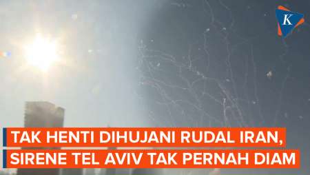 Momen Hujan Rudal Iran Buat Sirene Tel Aviv Tak Pernah Diam Siang hingga Malam