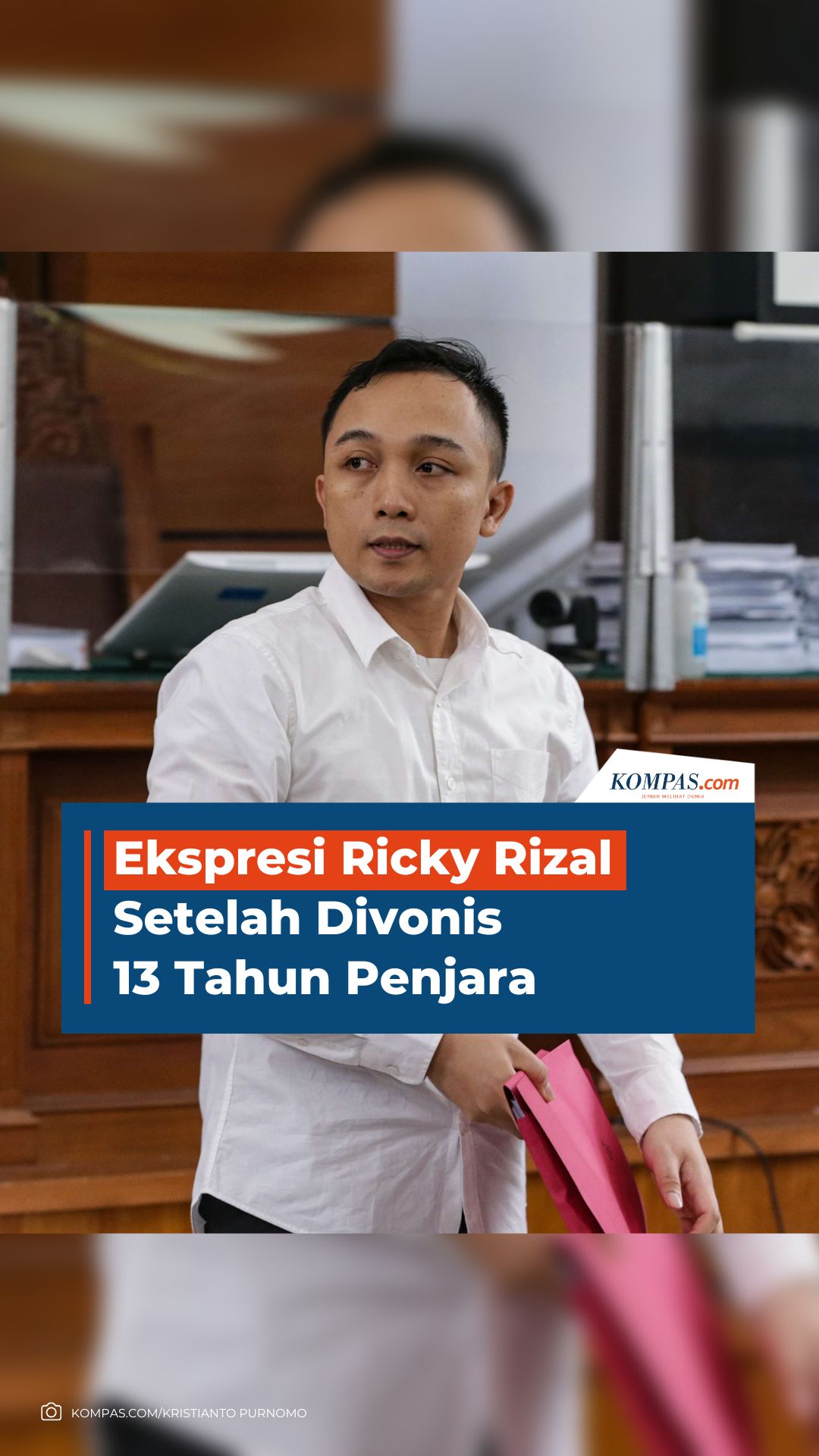 Ekspresi Ricky Rizal Setelah DIvonis 13 Tahun Penjara
