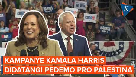 Kamala Harris Sebut Gencatan Senjata di Gaza di Depan Pedemo Pro Palestina