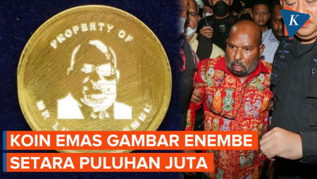 KPK Sita Koin Emas Gambar Lukas Enembe, Segini Nilainya