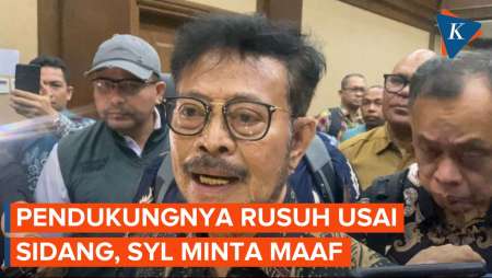 SYL Minta Maaf Pendukungnya Rusuh Usai Sidang Vonis Kasus Korupsi Kementan