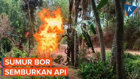 Sumur Bor di Pamekasan Semburkan Api Setinggi 15 Meter