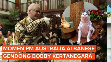 Momen PM Australia Albanese Gendong Kucing Presiden Prabowo, Disambut Tepuk Tangan Meriah