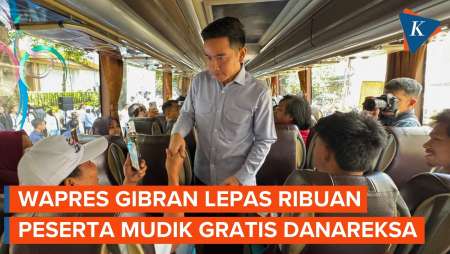 Momen Gibran Lepas Pemberangkatan 1.900 Peserta Mudik Gratis Di Jakarta