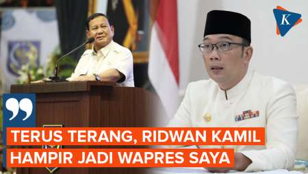 Pengakuan Prabowo, Sebut Ridwan Kamil Hampir Jadi Wapresnya