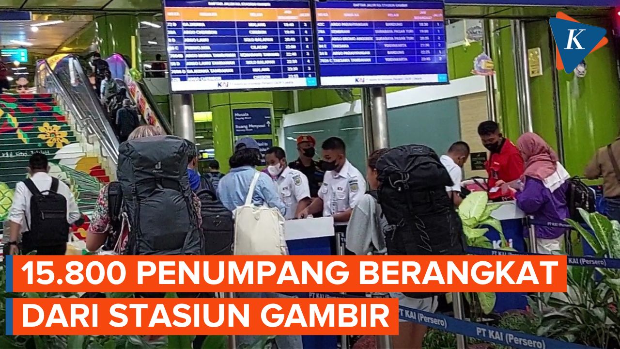 Stasiun Gambir Telah Berangkatkan 15.800 Penumpang dengan 38 Kereta Api