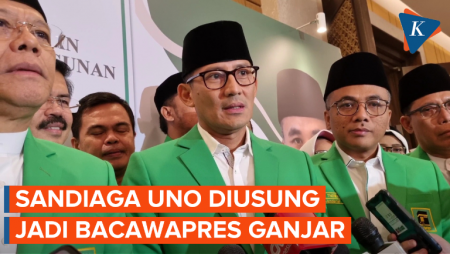 PPP Tunjuk Sandiaga Uno Jadi Bacawapres Ganjar Pranowo