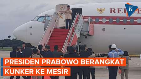 Momen Prabowo Berangkat ke Mesir, Hadiri KTT 8 Negara