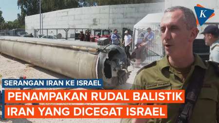 Militer Israel Tunjukkan Rudal Balistik Iran yang Berhasil Dicegat