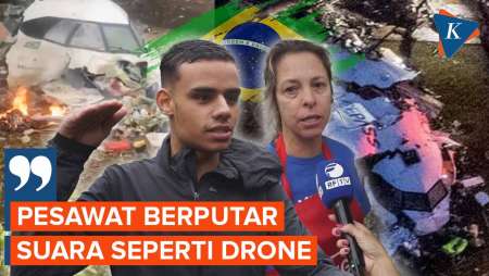 Saksi Mata Ungkap Kengerian Saat Pesawat Veopass Jatuh di Brasil