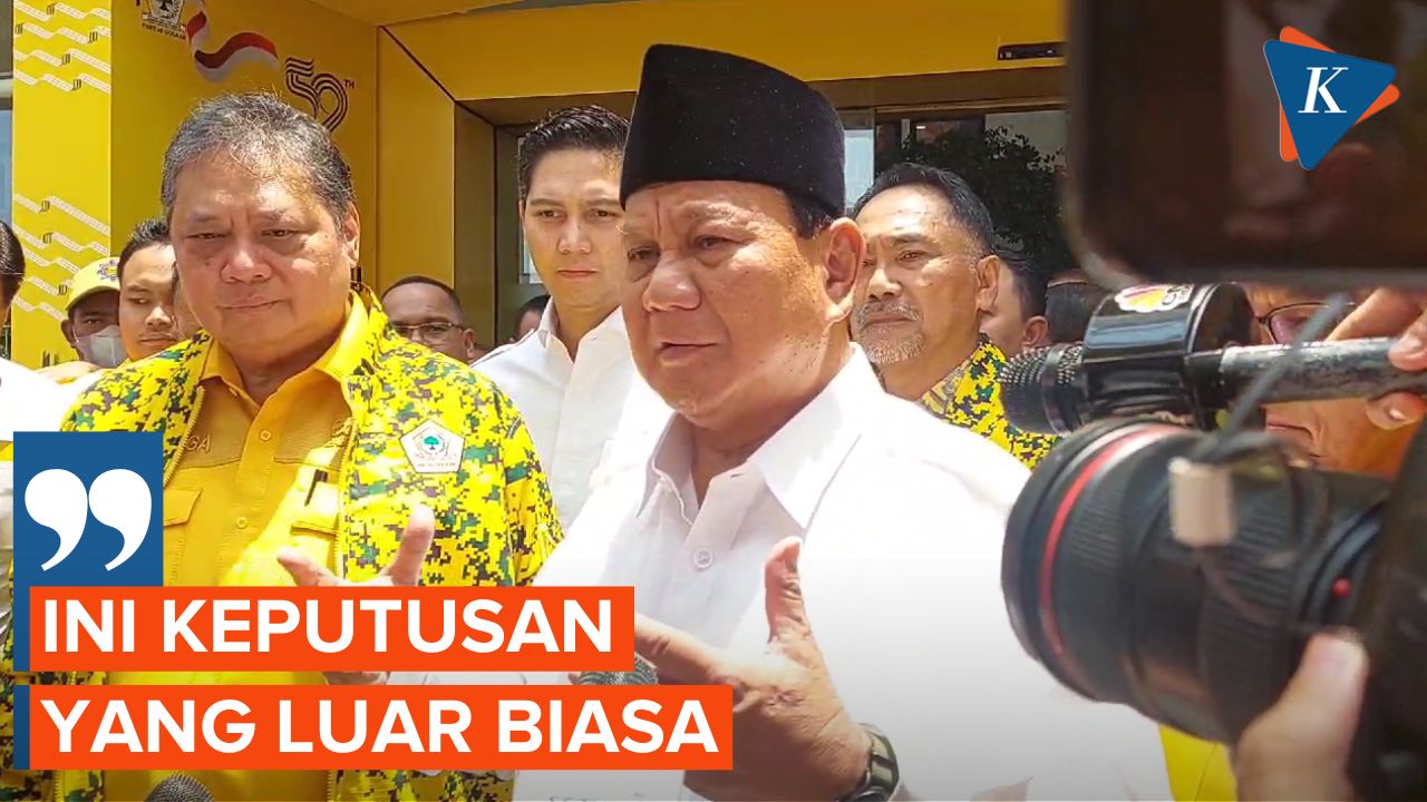 [FULL] Pernyataan Prabowo Setelah Hadir Di Rapimnas Golkar