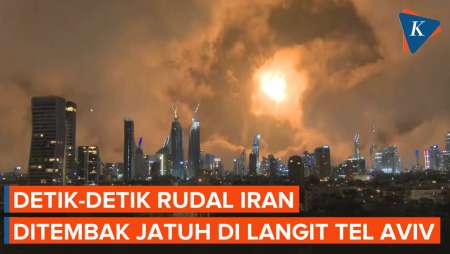 Momen Rudal Iran Dicegat di Langit Tel Aviv