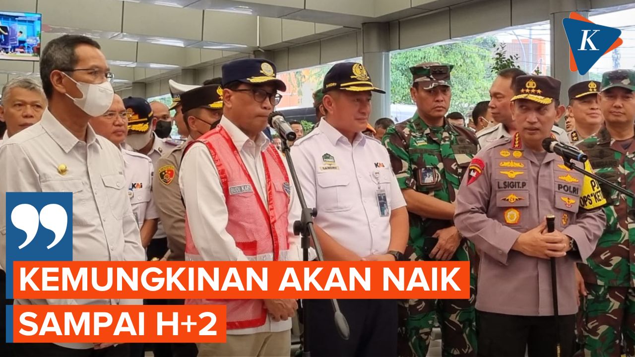 Kapolri, Menhub, dan Pj Gubernur Pantau Arus Mudik Tinjau di Stasiun Pasar Senen