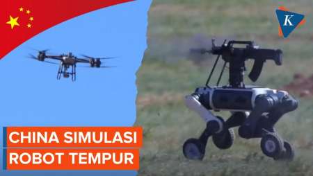 China Simulasi Robot Tempur Dan Drone Dalam Latihan Gabungan Bersama Mongolia