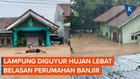 Banjir di Lampung akibat Hujan Lebat 3 Jam