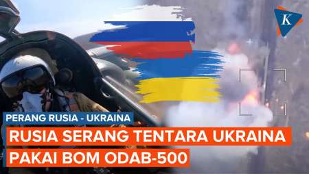 Pesawat Bomber Rusia Serang Tentara Ukraina dengan Bom ODAB-500