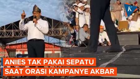 Kampanye Akbar di Palembang, Anies Tak Pakai Sepatu