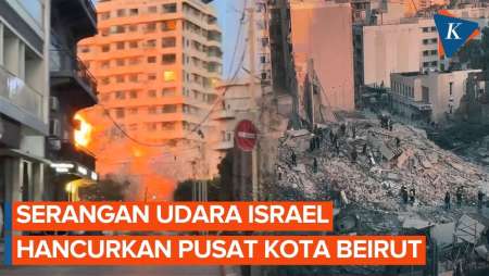 Serangan Udara Israel Hantam Apartemen di Pusat Beirut, Gedung Runtuh Setelah 4 Kali Disasar