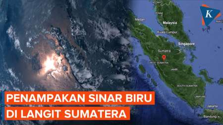 Ada Sinar Biru Refleksi Matahari di Dekat Langit Sumatera, Pertanda Apa?