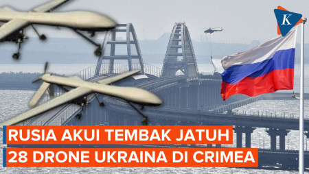 Rusia Klaim Tembak Jatuh 28 Drone Ukraina di Atas Crimea