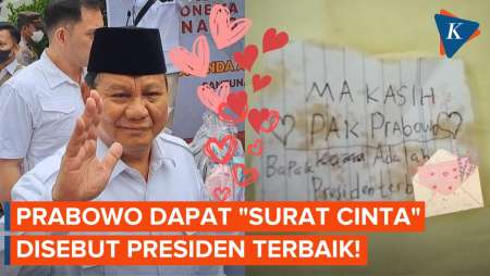 Prabowo Dapat Surat Cinta dari Anak SD Berkat Makan Gizi Gratis