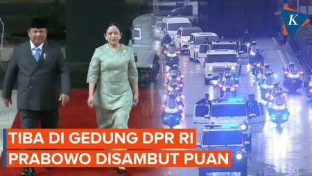 Momen Presiden Prabowo Tiba Di Gedung DPR RI, Langsung Disambut Puan Maharani