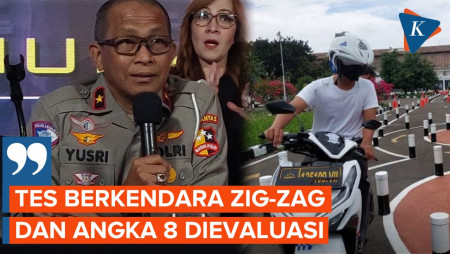 Polri Evaluasi Tes SIM Motor Berputar Seperti Angka 8 dan Zig-zag