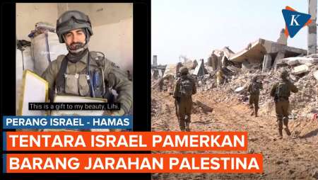 Tentara Israel Pamer Barang Jarahan dari Warga Palestina