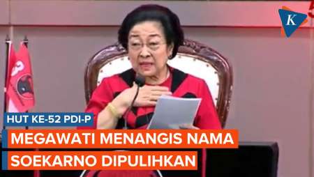 Megawati Menangis Nama Soekarno Dipulihkan, Berterima Kasih ke Prabowo dan MPR