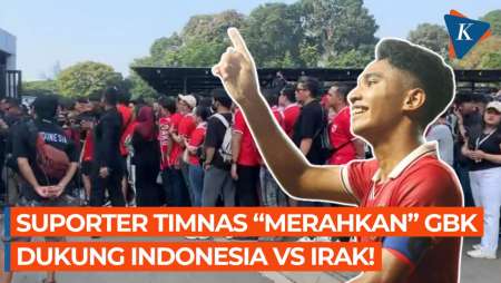 Suasana Jelang Indonesia vs Irak, GBK 