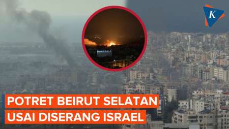 Beirut Selatan Luluh Lantak Akibat Serangkaian Serangan Udara Israel