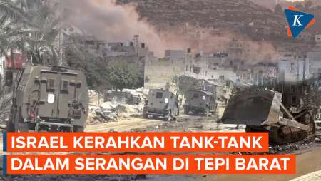 Penampakan Tank-tank Israel Berkeliaran di Tepi Barat