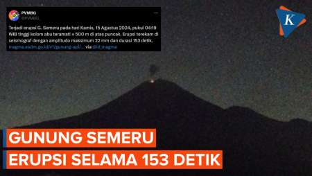 Gunung Semeru Erupsi! Status Waspada