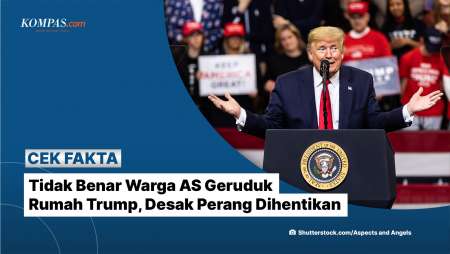 Tidak Benar Warga AS Geruduk Rumah Trump, Desak Perang Dihentikan