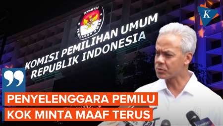 Momen Ganjar Sindir Profesionalisme KPU Gara-gara Minta Maaf Terus